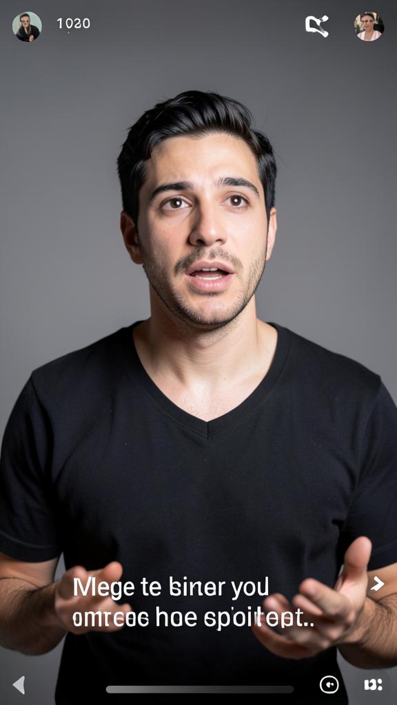 An actor performing a self-tape monologue